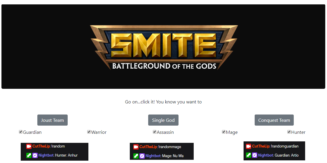 Smite Randomizer